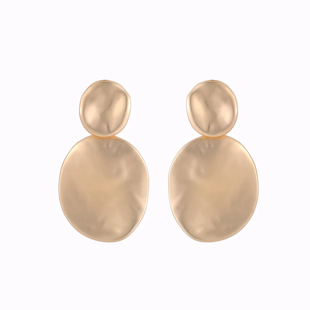 Geometric Drop Korean Dangle Earrings For Women Girls Oversize Round 2022 New Style Jewelry Summer Beach Accessories