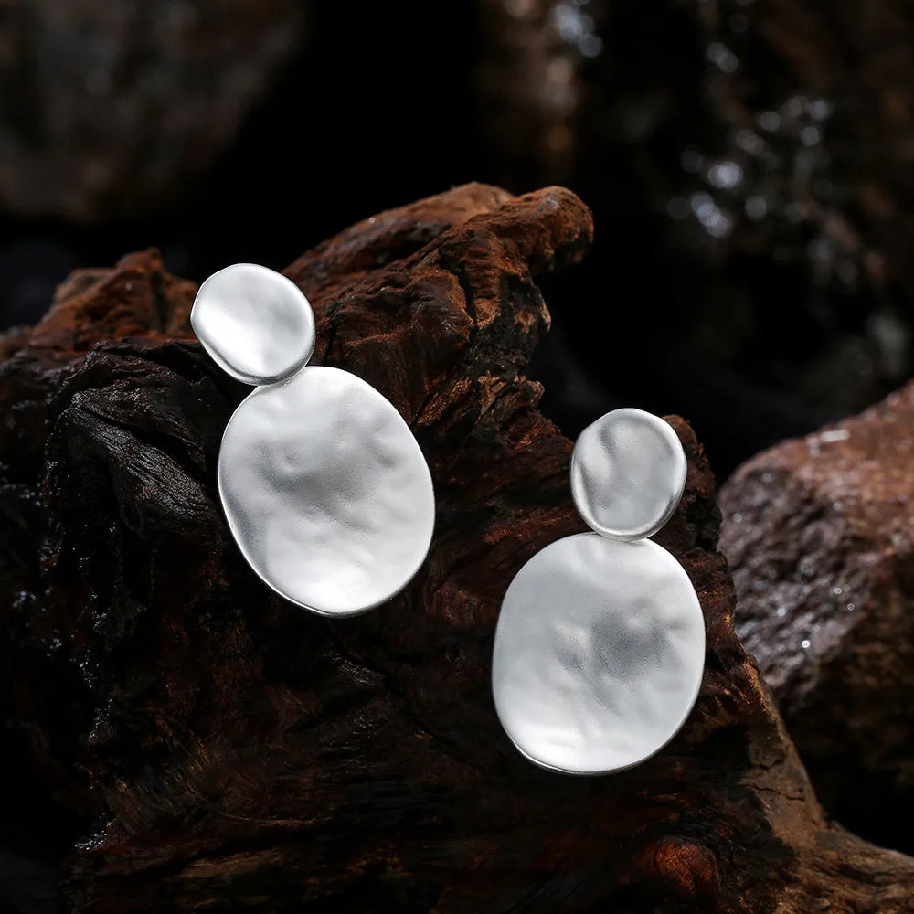Geometric Drop Korean Dangle Earrings For Women Girls Oversize Round 2022 New Style Jewelry Summer Beach Accessories